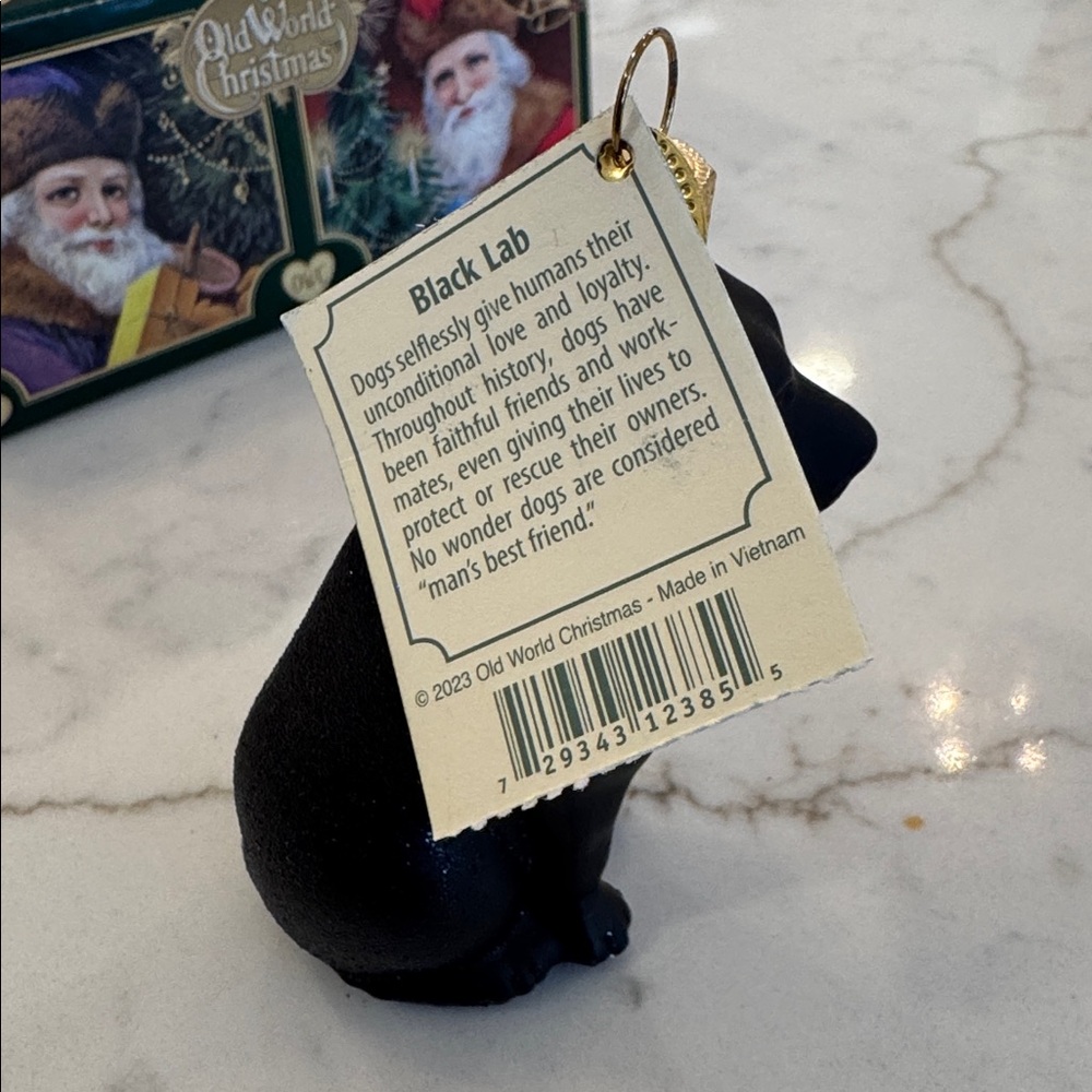 Old World Christmas Black Labrador Christmas Ornament - Picture 8 of 9